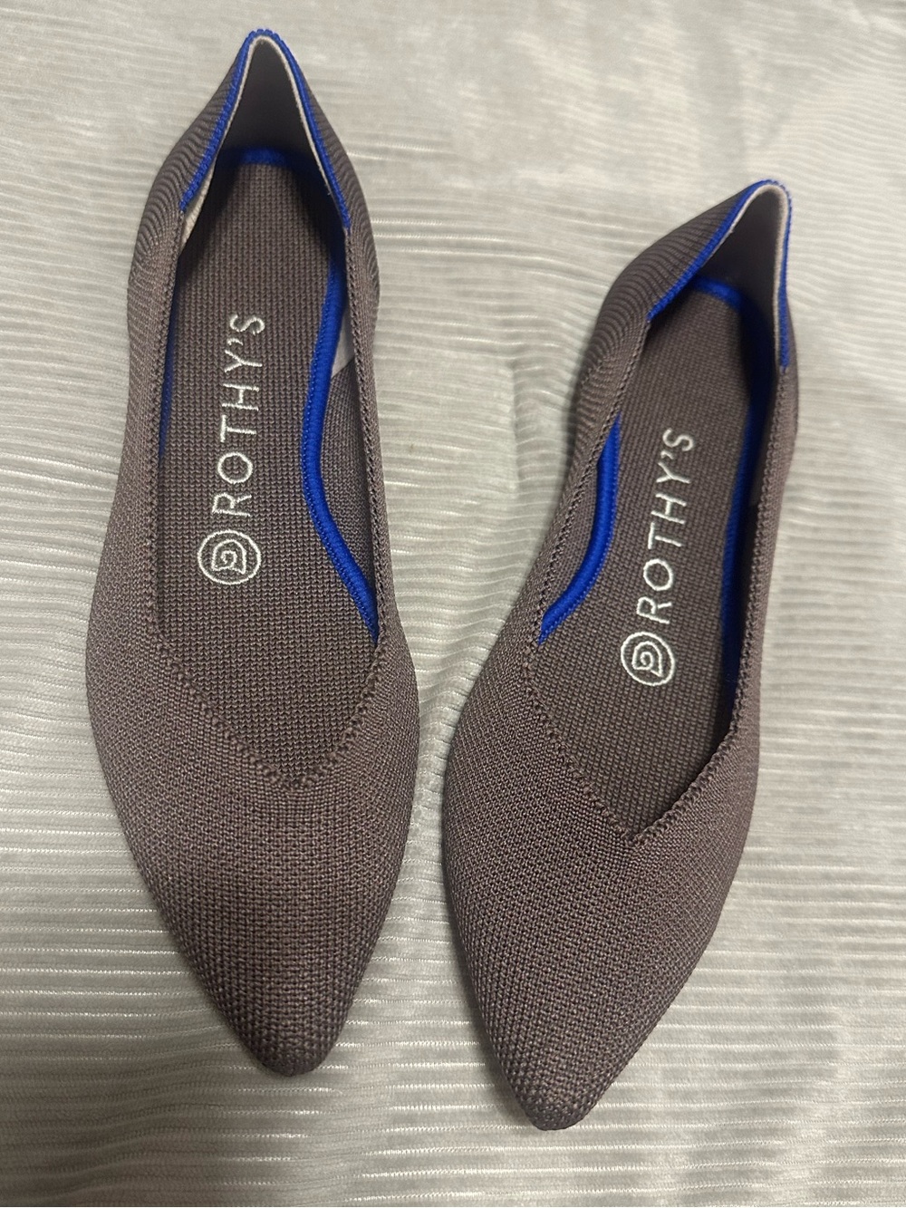 Rothy’s The Point Knit Flats in Mink (retired) Brand New without Tags